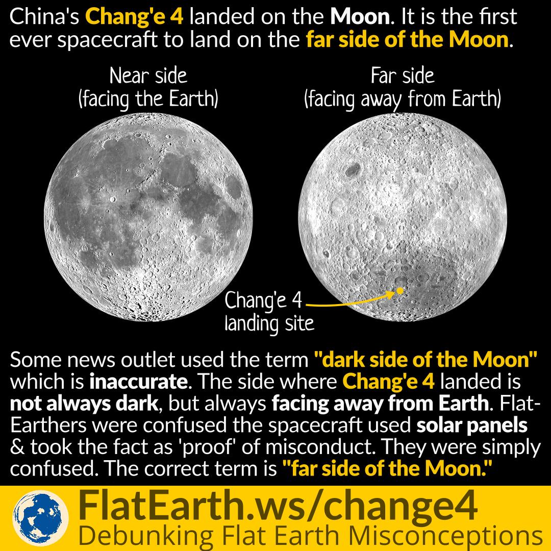 Chang E 4 And The Confusion About The Dark Side Vs Far Side Of The Moon Flatearth Ws